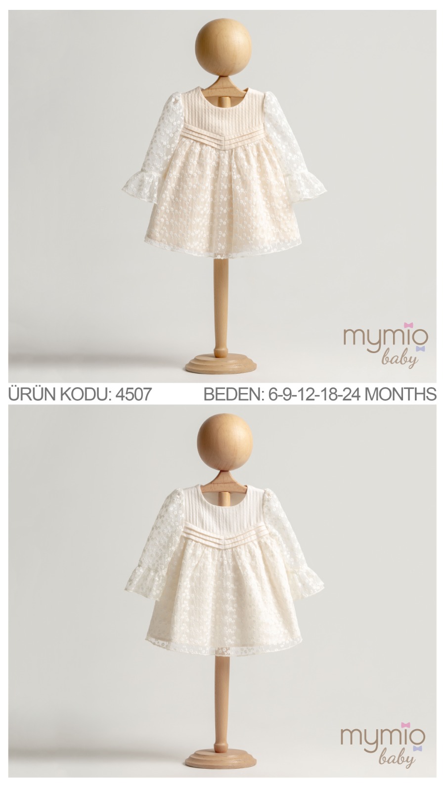 MYMİO-4507 PAPATYALI ELBİSE 06/24 SOMON 5 Lİ 